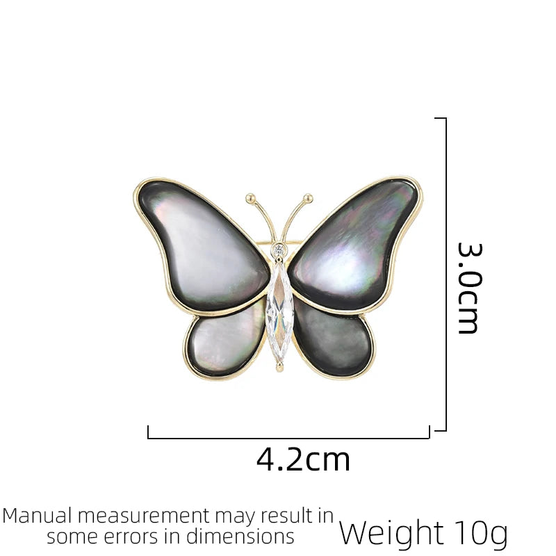 SUYU Winter New Exquisite Butterfly Brooch Women's Luxurious Brooch Fashionable Temperament Classic And Atmospheric Style Coat