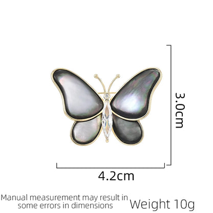 SUYU Winter New Exquisite Butterfly Brooch Women's Luxurious Brooch Fashionable Temperament Classic And Atmospheric Style Coat