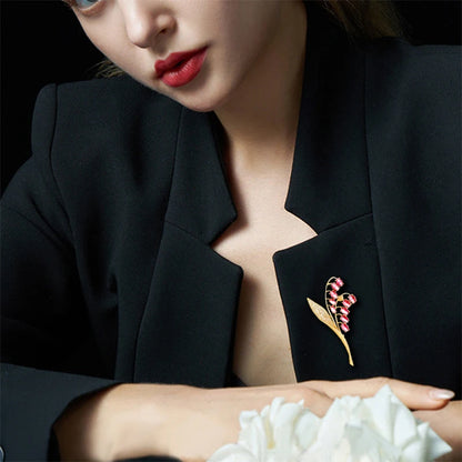 SUYU New Style Elegant Classic Versatile Bell Orchid Versatile Luxury Sweet Exquisite Coat Brooch Accessories