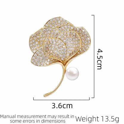 SUYU Autumn New Korean Style Ginkgo Leaf Brooch Women's Luxury Brooch Fashionable And Versatile Elegant Coat Accessories Pins