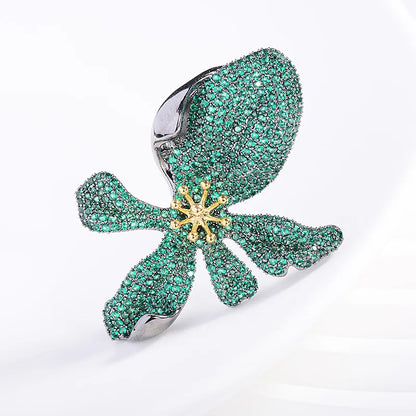 SUYU Autumn Women's Luxury Designer Brooch Jewelry Accessories Purple Flower Micro Set Zircon Vintage Exquisite Pin Accessories