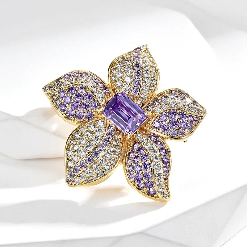 SUYU Purple Flowers Are Sweet And Elegant The Brooch Design Is Exquisite A Brooch As a Gift Is Both Fashionable And Versatile