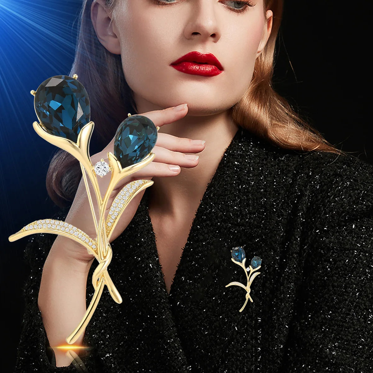 SUYU Tulip Brooch Exquisite Luxurious Elegant And Stylish Design Versatile For Women's Holiday Gifts