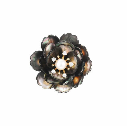 SUYU Women's light luxury Vintage peony brooch elegant and fashionable versatile brooch unique design daily accessories