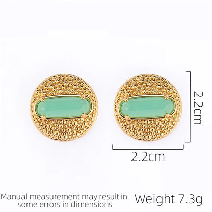 SUYU Women's Round Luxury Design Earrings Medieval Classic Vintage Earrings Light Luxury Fashion Exquisite Accessories