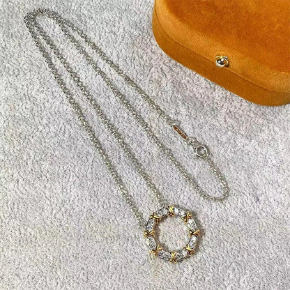 SUYU Fashionable Classic Versatile Simple Circle Light Luxury Elegant And Unique Design Necklace