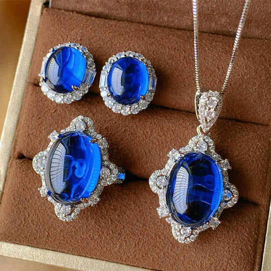 SUYU New Fashion Women's Light Luxury Design Jewelry Set Jewelry Pendant Accessories Holiday Party Gift Earring Set