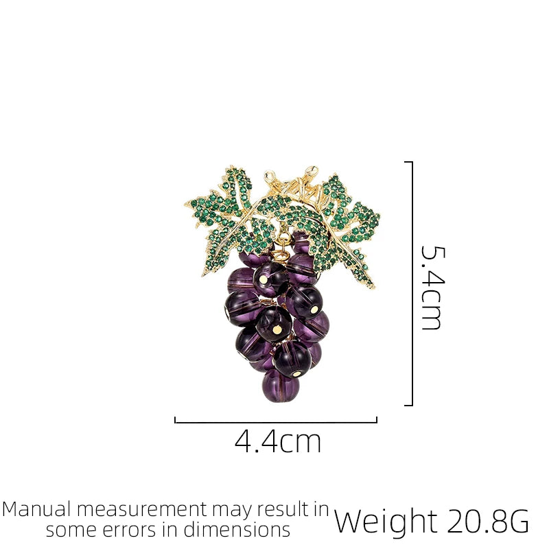 SUYU New Tassel Grape Shaped Brooch With Fashionable Temperament Elegant Fresh Sweet And Exquisite Coat Brooch