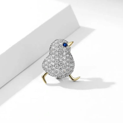 SUYU Little Chicken Pin Copper Micro-Embedded Cubic Zirconia Lovely Gift Summer Decoration Wholesale