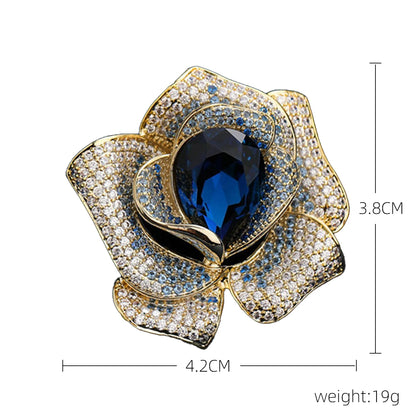 SUYU Fashionable Women's Luxurious Brooch Flower Style Exquisite Brooch Winter New Trend Brooch