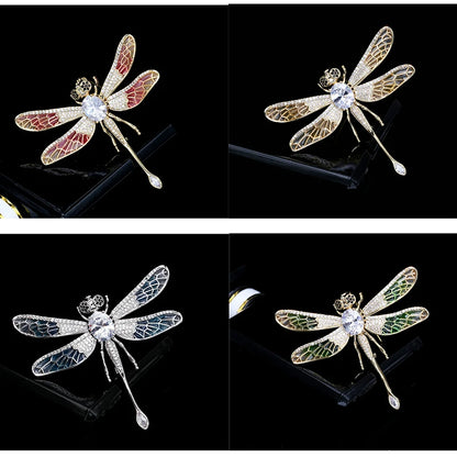 SUYU Fashion Versatile Personalized Wings Activity Colored Embroidery Temperament Pin Coat Cardigan Dragonfly Brooch Female