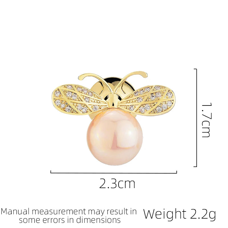 SUYU Zircon Scarf Button Breast Flower Fashion And Elegant Simple Pin Jewelry Little Bee Breast Pin Button