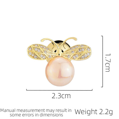 SUYU Zircon Scarf Button Breast Flower Fashion And Elegant Simple Pin Jewelry Little Bee Breast Pin Button