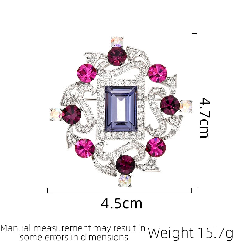 2024 New European Design Women's Fashion Brooch Luxury Classic Geometric Shape Coat Accessories Brooch