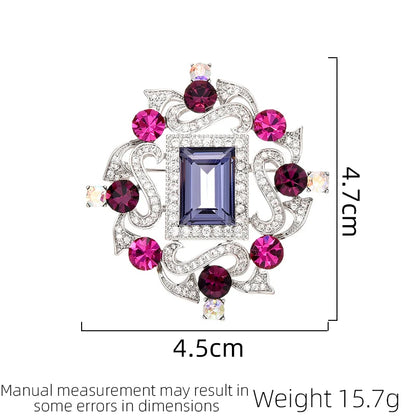 2024 New European Design Women's Fashion Brooch Luxury Classic Geometric Shape Coat Accessories Brooch