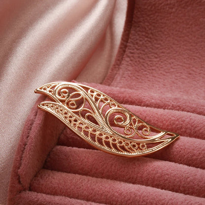 Kinel New 585 Rose Gold Women Brooch Fashion Wedding Jewelry Unique Creative Modern Fine Boutonniere Hot Hollow Metal Brooch