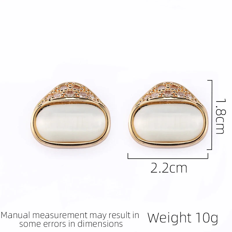 SUYU Jewelry Classic Vintage Earrings For Women's Light Luxury Carrying Bag Design With Micro Inlaid Zircon Exaggerated Earrings