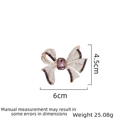 SUYU women's light luxury niche versatile temperament bow brooch personalized elegant and fashionable brooch accessories