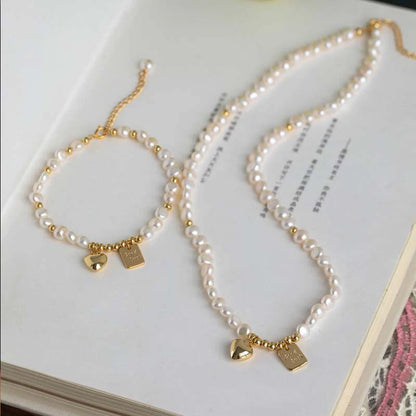 SUYU Baroque Freshwater Pearl Women's Light Luxury Design Versatile Collarbone Chain Fashion Jewelry Daily Accessories