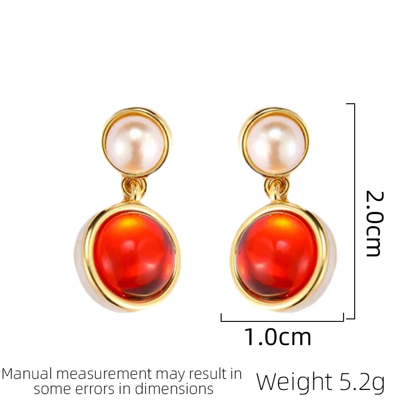 SUYU 2024 Spring Round Design Earrings With Micro Set Zircon Stone For Women's Luxury Fashion Earrings Party And Festival Gifts