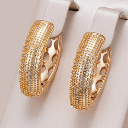 Wbmqda New Fashion Metal U Shape Big Drop Earrings For Women High Quality Daily Party Fine Jewelry