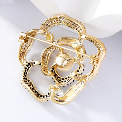 SUYU Classic 2024 Spring New Women's Luxury Design Simulation Freshwater Pearl Brooch Flower Set Accessories Festival Gift Pins