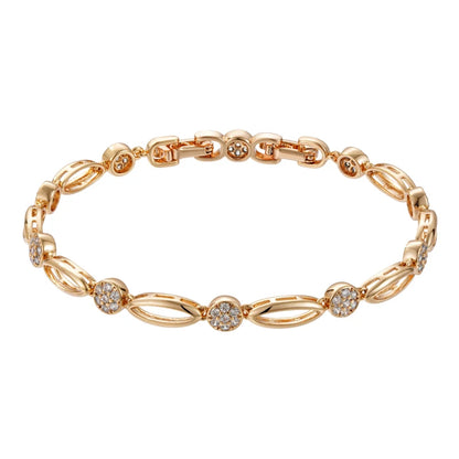 Kinel Hot Trend Simple 585 Rose Gold Color Bracelet for Women Luxury Natural Zircon Bride Wedding Daily Fine Jewelry 2023 New