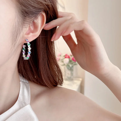 SUYU Ladies Light Luxury Design Colorful Tassel Earrings Elegant Fashionable Versatile and Unique Design Sense Earrings