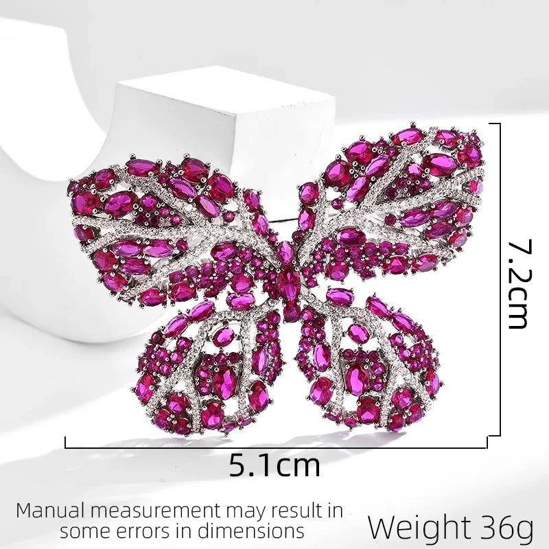 SUYU 2023 Winter New Women's Light Luxury Brooch Butterfly Fashion Jewelry Accessories Small Design Large Brooch