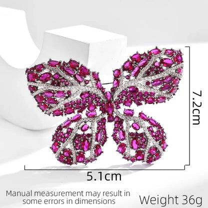 SUYU 2023 Winter New Women's Light Luxury Brooch Butterfly Fashion Jewelry Accessories Small Design Large Brooch