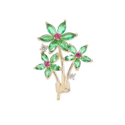 SUYU Light Luxury Small And Exquisite Cherry Blossom Pink Small Flower Brooch Women's Dress Brooch Fashionable Pin