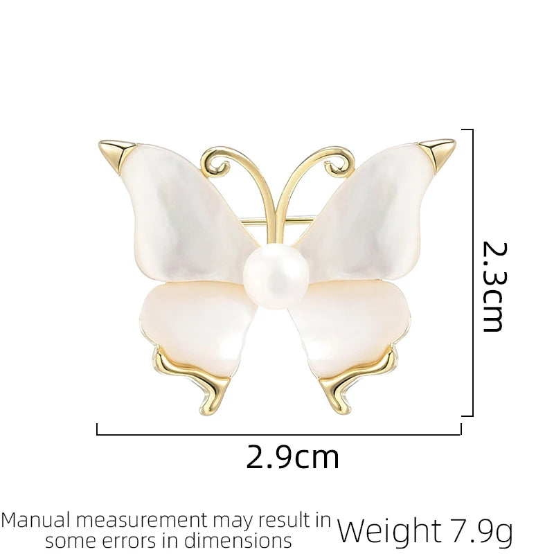 SUYU Winter New Simulated Pearl Fritillaria Brooch Design For Women's Luxury Brooch Suit Accessories Exquisite And Unique Trendy