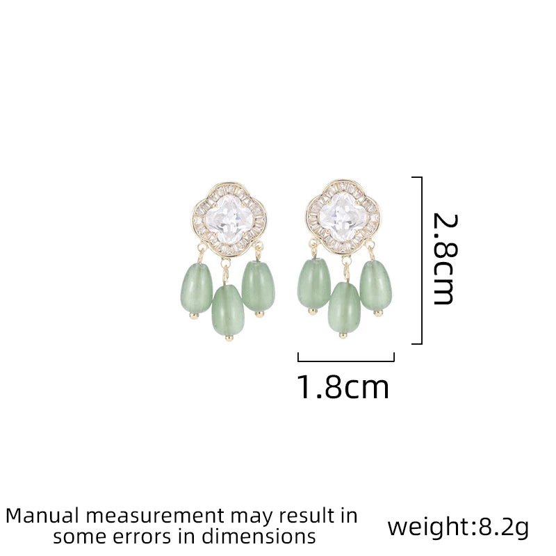 Fashionable Women's Light Luxury Elegant Tassel Vintage Long Earrings Droplet Design Earrings Festival Party Gifts