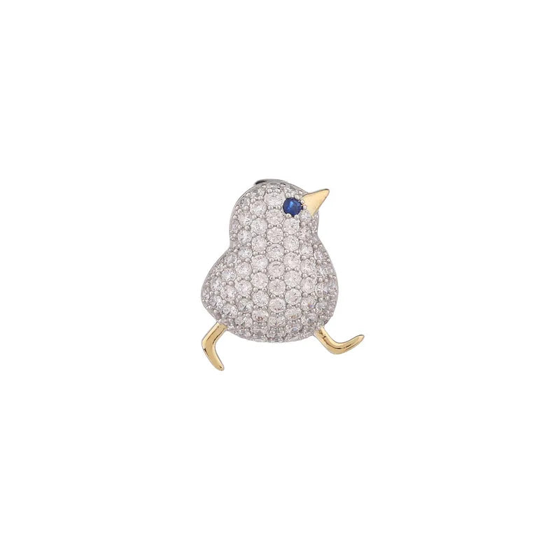 SUYU Little Chicken Pin Copper Micro-Embedded Cubic Zirconia Lovely Gift Summer Decoration Wholesale