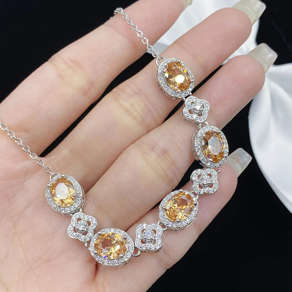 SUYU Autumn Champagne Full Zircon Inlaid New Product Popular Fashion Bracelet Women's Luxury Handicrafts Festival Gift