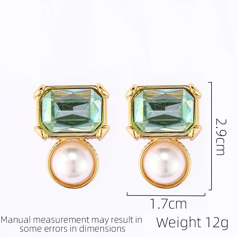 SUYU Fashionable Geometric Earrings For Jewelry Simple Imitation Of Pearls Light Luxury And Niche Earrings And Earrings