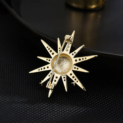 SUYU Fashion Small Fresh Planet Universe Brooch Micro-Inserted Cubic Zirconia Copper Plated Brooch