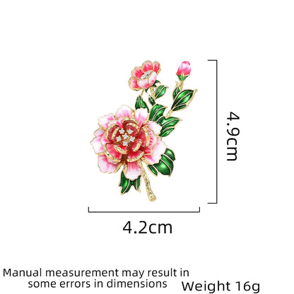 SUYU Women's light luxury elegant peony brooch fashionable and versatile niche design sense brooch daily accessories