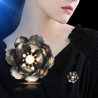 SUYU Women's light luxury Vintage peony brooch elegant and fashionable versatile brooch unique design daily accessories