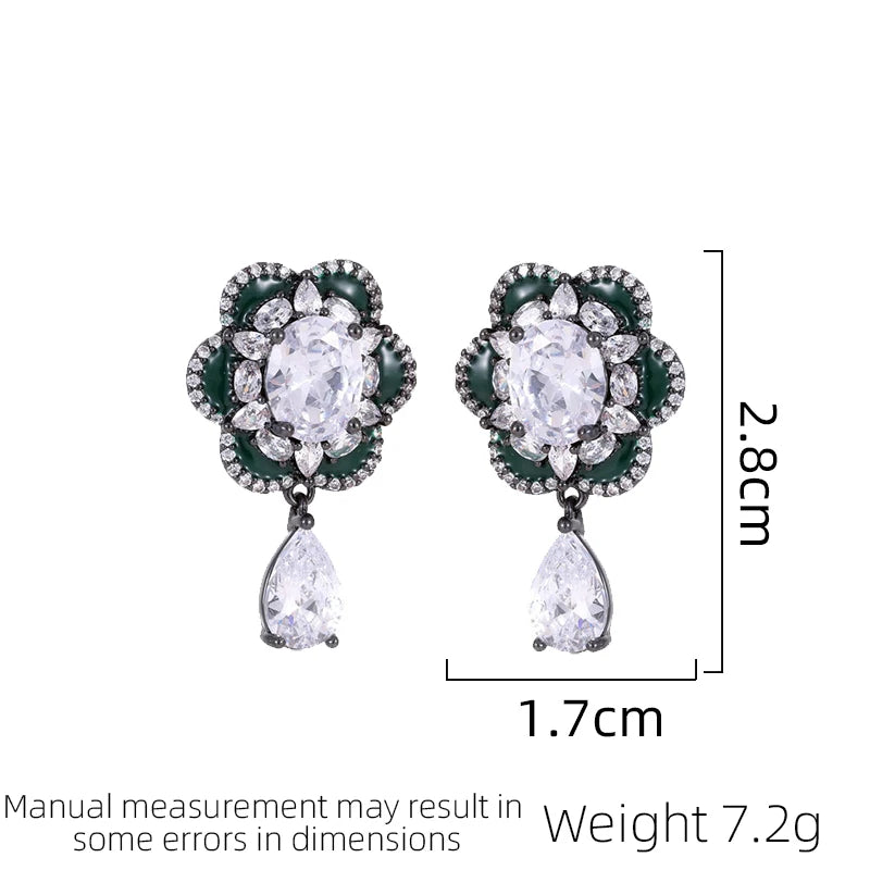 SUYU Jewelry New Fashion Flower Earrings Temperament Fashion Women's Design Light Luxury Earrings Water Drop Earrings Gift