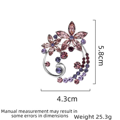 SUYU New women's minimalist temperament floral wreath brooch retro heavy industry flower brooch anti glare accessories